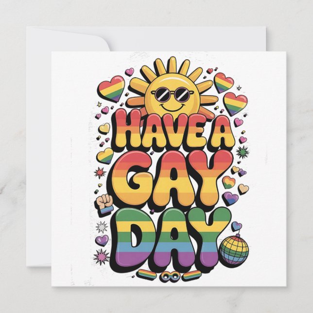 Have a Gay Day LGBT Pride Month  Invitation (Front)