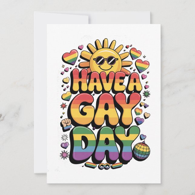 Have a Gay Day LGBT Pride Month  Invitation (Front)