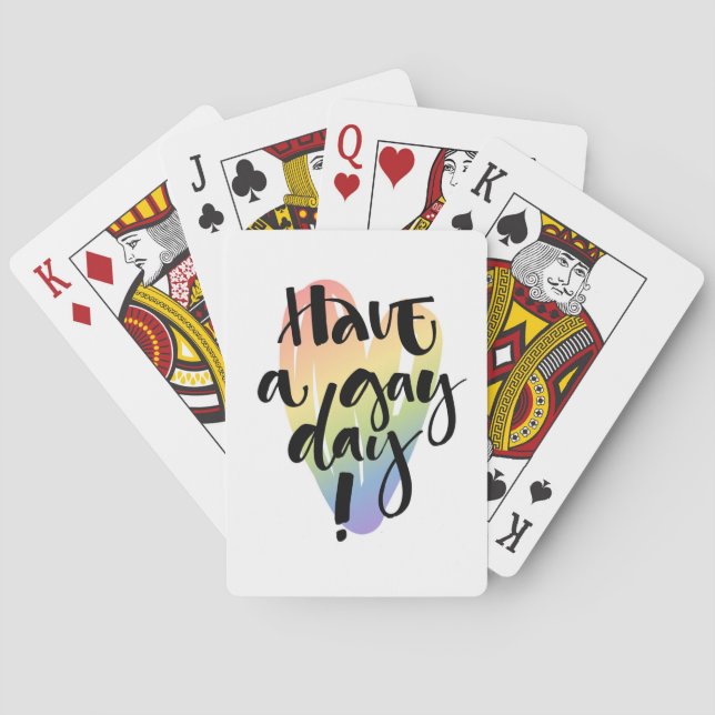 Have A Gay Day Poker Cards (Back)