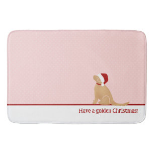 Have a Golden Christmas Bath Mat