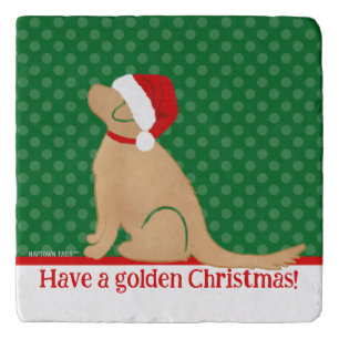 Have a Golden Christmas Green Trivet