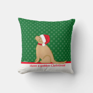 Have a Golden Christmas Throw Pillow
