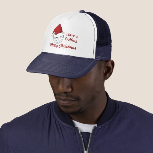 Have a Golfing ️️ Merry Christmas Trucker Hat