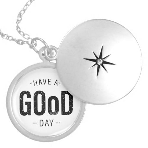 Have a Good Day Locket Necklace