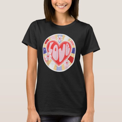 Have A Good Day Retro Love And Flower Aesthetic T_Shirt