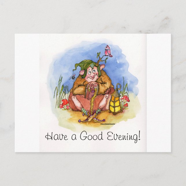 Have a Good Evening! Holiday Postcard (Front)