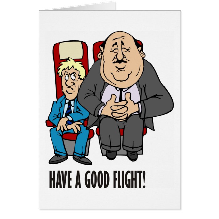 Have a good flight, squashed passenger Bon Voyage Card