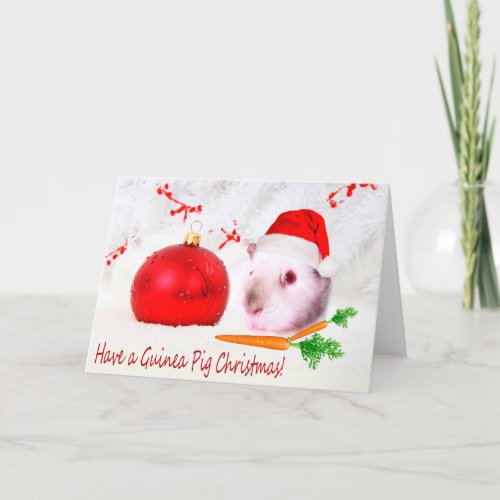 Have A Guinea Pig Christmas Novelty Design Holiday Card