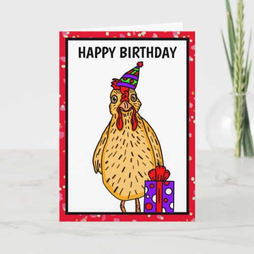 Have a Happy Clucking Birthday Chicken Pun Card