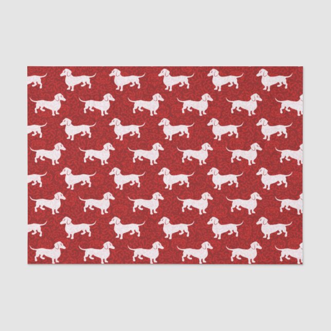 Have a Happy Dachshund Christmas Tissue Paper (Front)