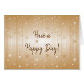 Have a Happy Day Positive INspirational Blank Card (Front Horizontal)