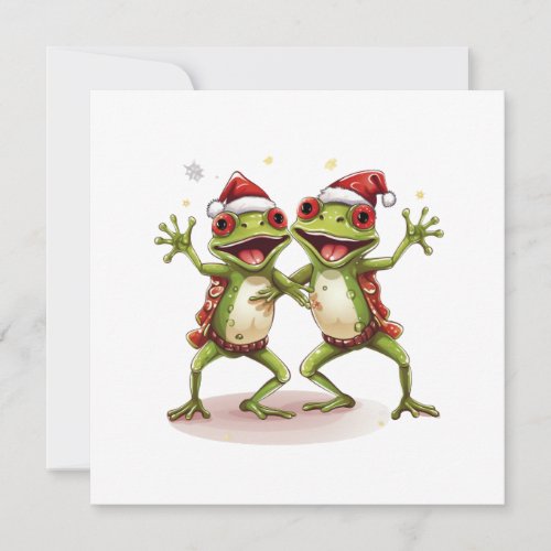 Have a Happy Froggy Christmas Holiday Card