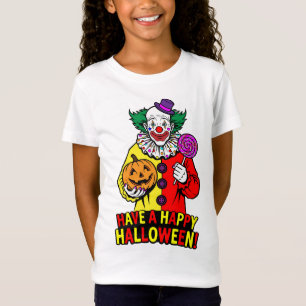 Have a Happy Halloween Friendly Clown Design T-Shirt