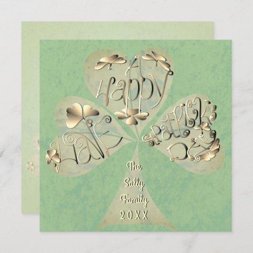 Have a Happy St Patricks Day Hand_written Than Thank You Card