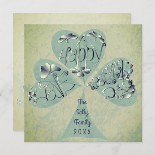 Have a Happy St Patricks Day Hand_written Than Thank You Card