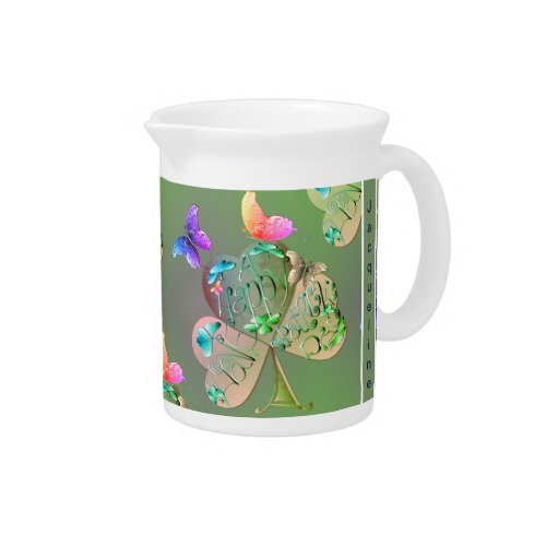 Have a Happy St Patricks Shamrocks    Beverage Pitcher