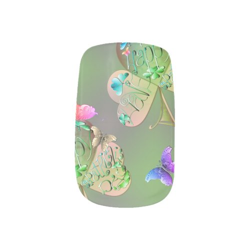 Have a Happy St Patricks Shamrocks   Minx Nail Art