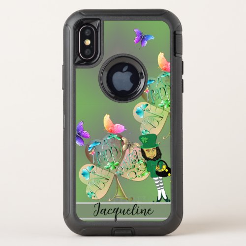 Have a Happy St Patricks Shamrocks OtterBox Defender iPhone X Case