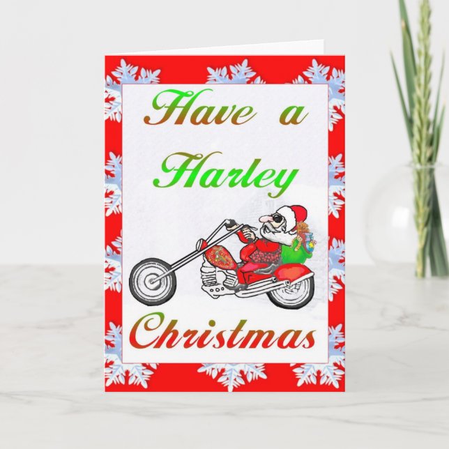 have a harley christmas holiday card (Front)