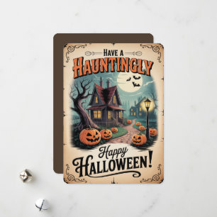 "Have a Hauntingly Happy Halloween" Neighborhood Holiday Card