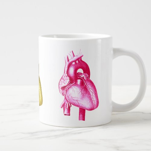 Have a Heart Colorful Cardiology Anatomy Pop Art Giant Coffee Mug