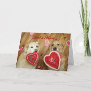 Have A Heart Golden Valentine Holiday Card