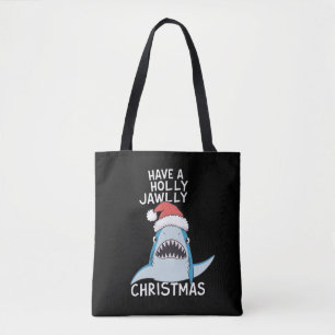Have A Holly Jawly Christmas Movie Sarcastic Jaws  Tote Bag