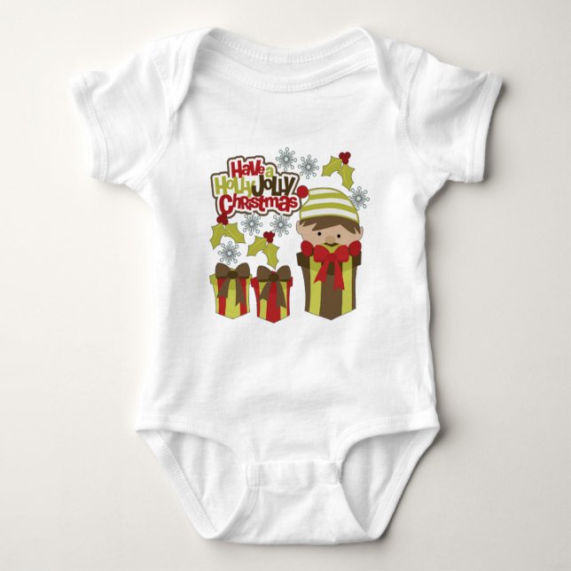 Have A Holly Jolly Christmas Baby Bodysuit (Front)