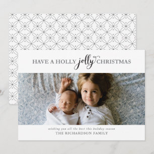 HAVE A HOLLY JOLLY CHRISTMAS FLAT PHOTO HOLIDAY CARD