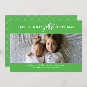 HAVE A HOLLY JOLLY CHRISTMAS FLAT PHOTO HOLIDAY CARD