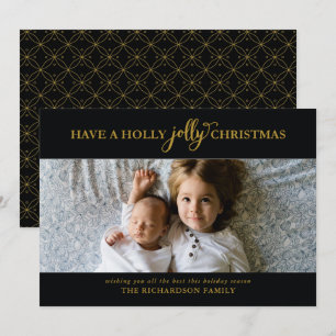 HAVE A HOLLY JOLLY CHRISTMAS FLAT PHOTO HOLIDAY CARD