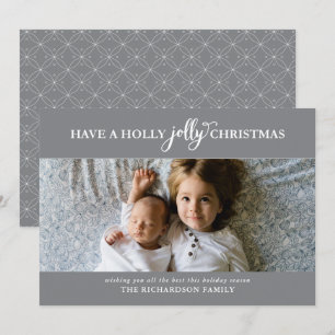 HAVE A HOLLY JOLLY CHRISTMAS FLAT PHOTO HOLIDAY CARD