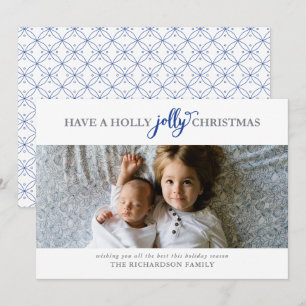 HAVE A HOLLY JOLLY CHRISTMAS FLAT PHOTO HOLIDAY CARD