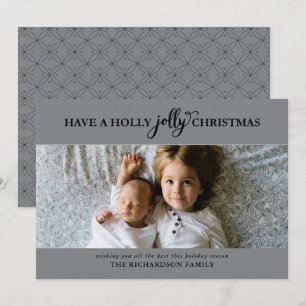 HAVE A HOLLY JOLLY CHRISTMAS FLAT PHOTO HOLIDAY CARD