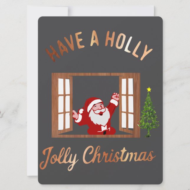 Have a Holly Jolly Christmas  Holiday Card (Front)