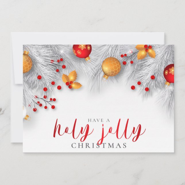 Have a Holly Jolly Christmas Holiday Card (Front)
