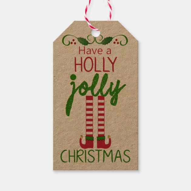 Have A Holly Jolly Christmas - Homemade Gift Tags