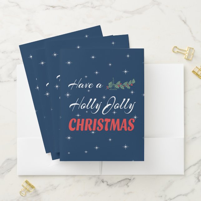 Have a Holly Jolly Christmas Pocket Folder (In Situ)