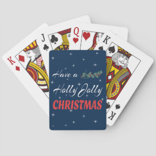 Have a Holly Jolly Christmas Poker Cards