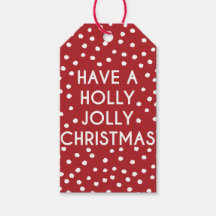 Have A Holly Jolly Christmas Polka Dot Gift Tag