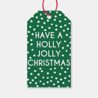 Have A Holly Jolly Christmas Polka Dot Gift Tag