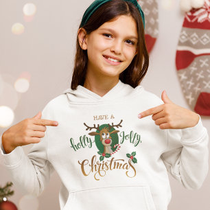 Have A Holly Jolly Christmas Reindeer Holidays Hoodie