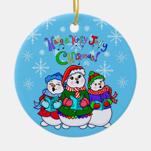 Have a Holly Jolly Christmas Snowpeople Ornament