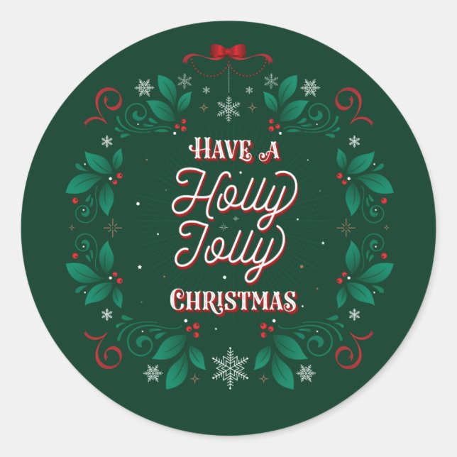 Have a Holly Jolly Christmas Stickers (Front)