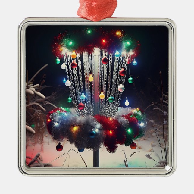 Have a Holly Jolly Disc-mas! Christmas  Metal Ornament (Front)