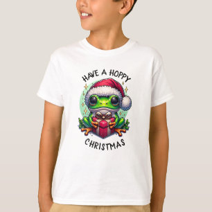 Have a Hoppy Christmas   Frog Pun T-Shirt