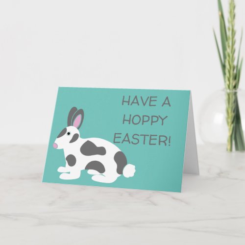 Have a Hoppy Easter Cute Spotted Rabbit Card