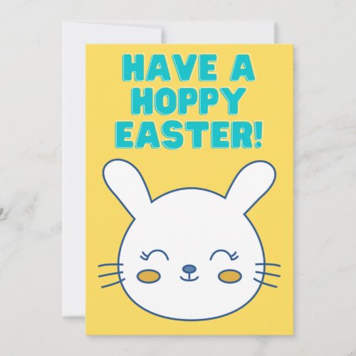 Have a Hoppy Easter Funny Humorous Bunny Rabbit Holiday Card