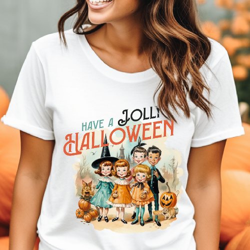 Halloween Essentials 9 Have A Jolly Halloween Vintage Tri-Blend Shirt