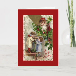 Have a joyful Christmas - Vintage Santa Card